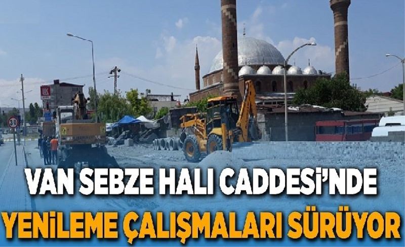 Van Sebze Hali Caddesi’nde yenileme çalışmaları sürüyor