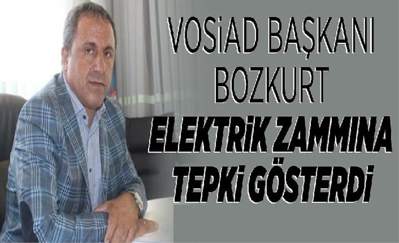 VOSİAD Başkanı Bozkurt Elektrik zammına tepki gösterdi