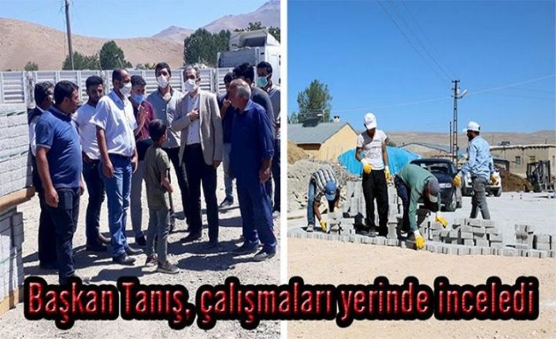 Gürpınar’da kilitli parke taşı çalışmaları…