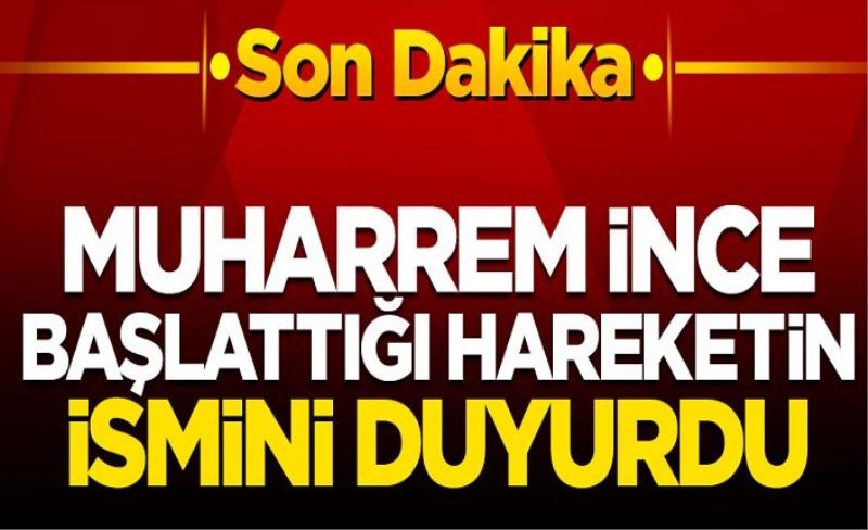 Muharrem İnce hareketinin ismini açıkladı: "1000 günde memleket hareketi"