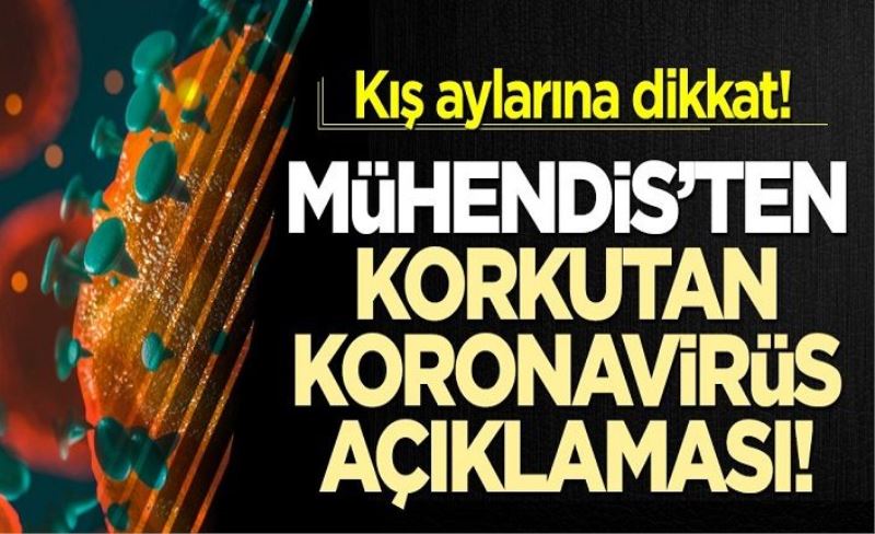 Mühendis’ten korkutan koronavirüs açıklaması! Kış aylarına dikkat