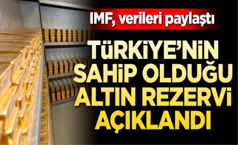 Türkiye'nin sahip olduğu altın rezervi açıklandı!