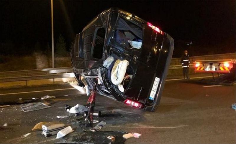 Van'a düğün için gelen araç Ankara'da kaza yaptı