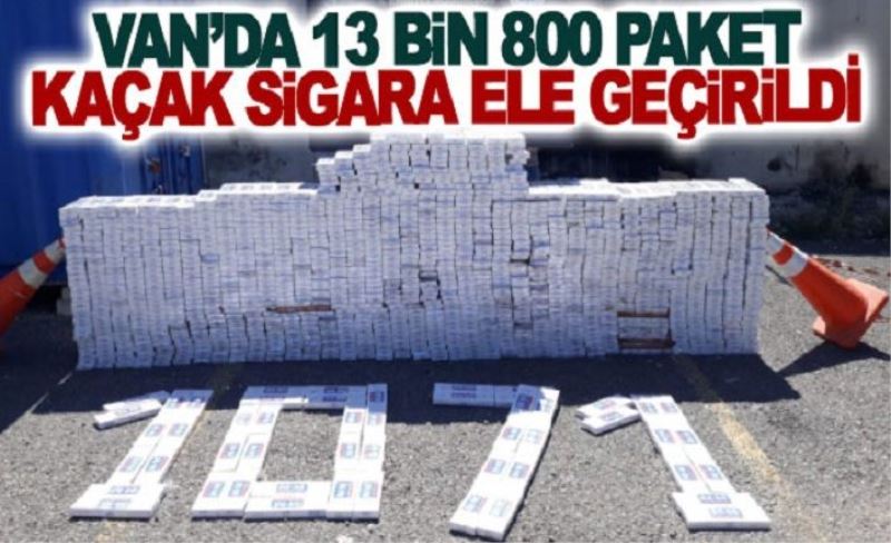 Van’da 13 bin 800 paket kaçak sigara ele geçirildi