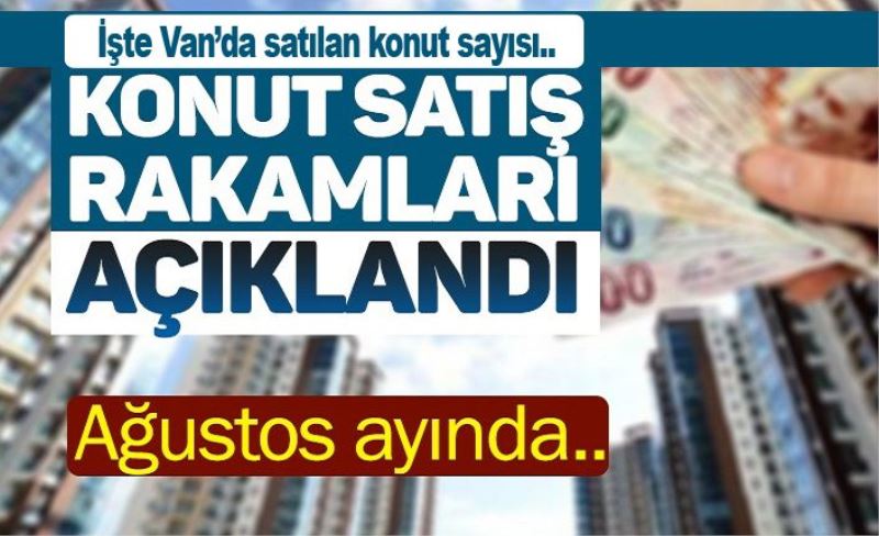 Ağustos ayı konut satış istatistikleri açıklandı