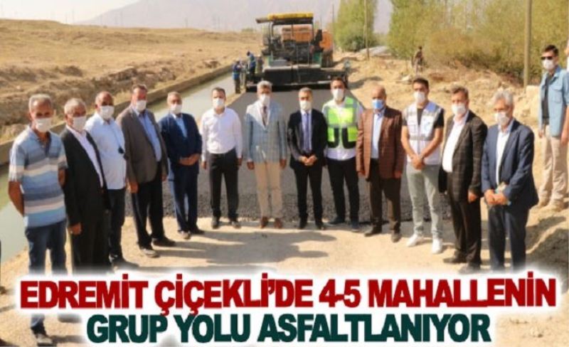 Edremit Çiçekli’de 4-5 mahallenin grup yolu asfaltlanıyor