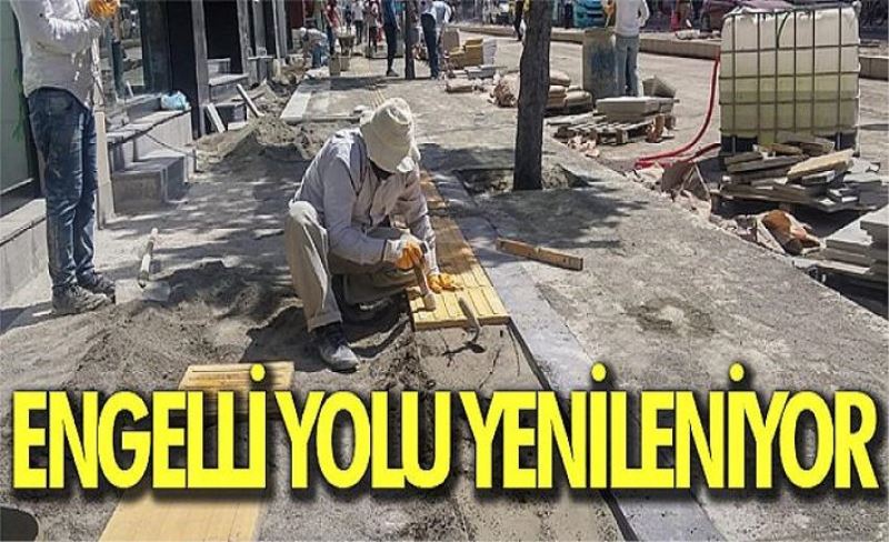 Engelli yolu yenileniyor