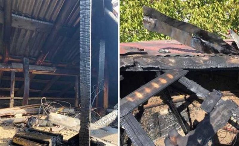 İpekyolu'nda bir evin çatısında yangın çıktı
