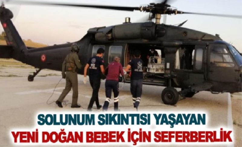 Solunum sıkıntısı yaşayan yeni doğan bebek için seferberlik