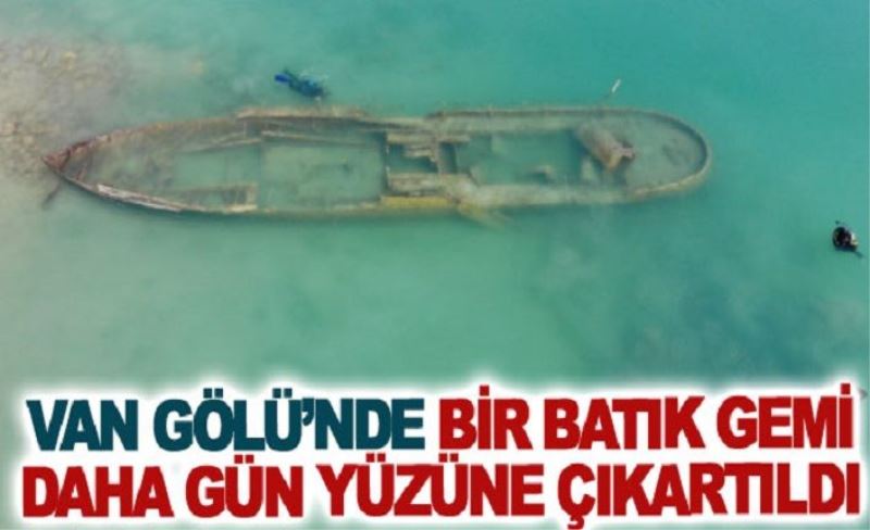 Van Gölü'nde 30 metrelik batık gemi bulundu