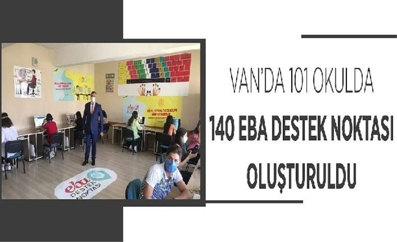 Van’da EBA’ya erişim sağlayamayanlar için destek noktası…