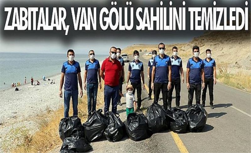 Zabıtalar, Van Gölü sahilini temizledi