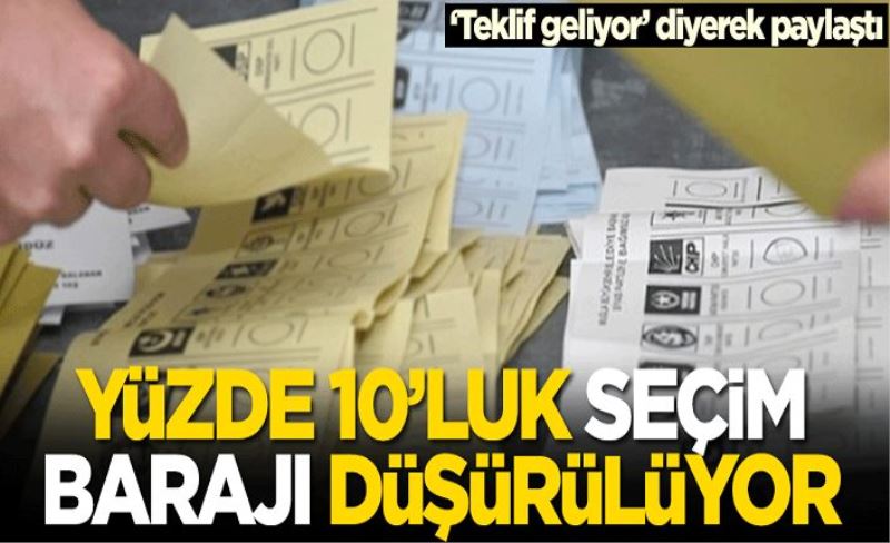 Abdulkadir Selvi duyurdu: Yüzde 10'luk seçim barajı düşürülüyor!