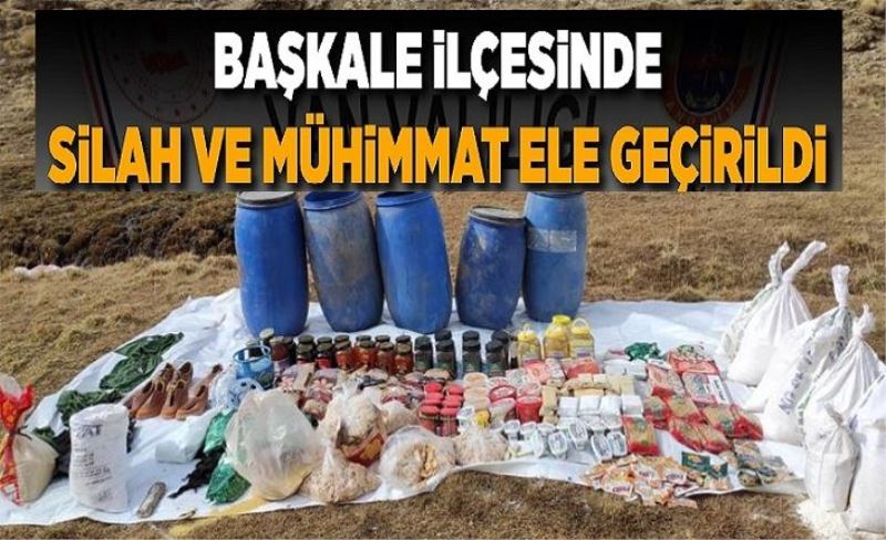 Başkale'de yaşam malzemesi ve mühimmat ele geçirildi