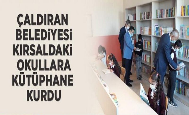 Çaldıran Belediyesi, kırsaldaki okullara kütüphane kurdu