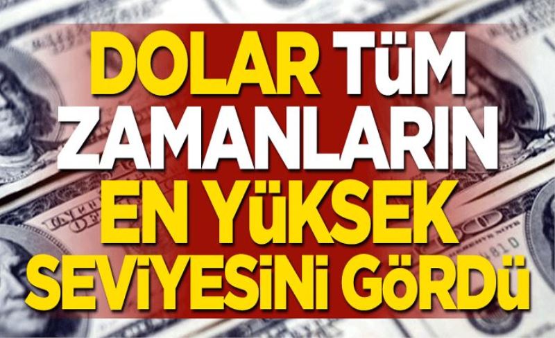 Dolar tüm zamanların en yüksek seviyesini gördü