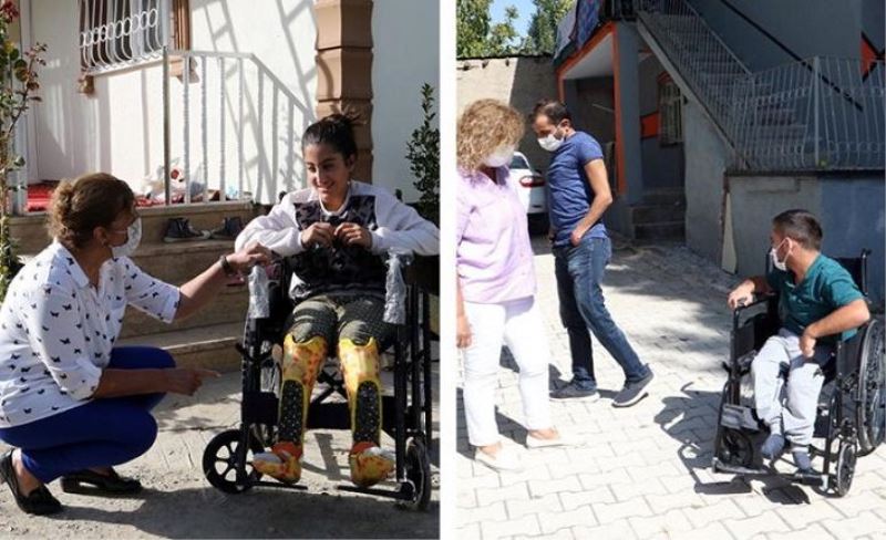 Engelli bireyler tekerlekli sandalye ile sevindirildi