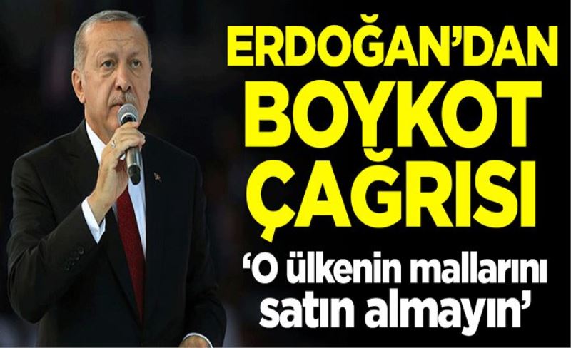 Erdoğan'dan boykot çağrısı