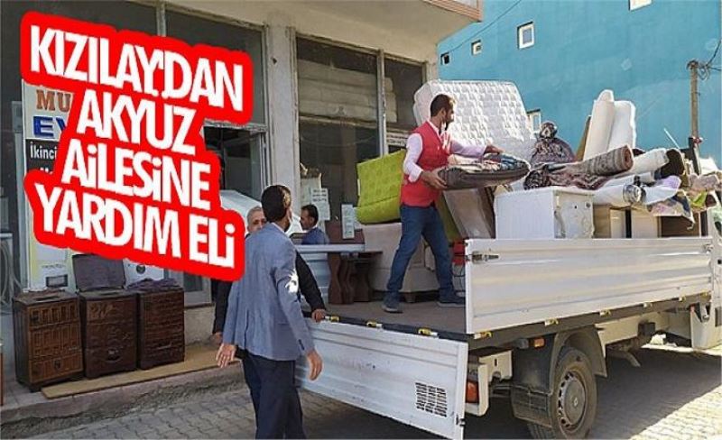 Kızılay'dan Akyüz ailesine yardım eli