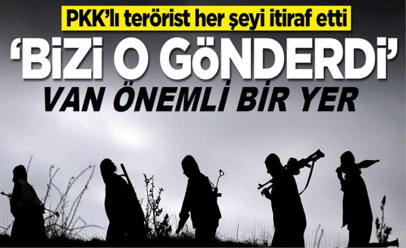 Yer Van: PKK’lı terörist her şeyi itiraf etti: Bizi o gönderdi: