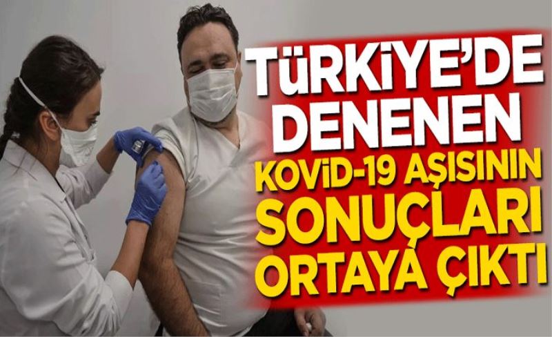 Türkiye'de denenen koronavirüs aşısının sonuçları ortaya çıktı