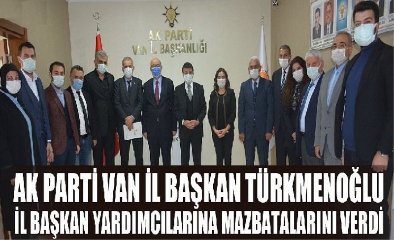 Ak Parti İl Başkan Yardımcıları mazbatalarını aldı