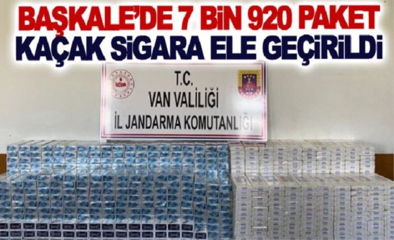 Başkale’de 7 bin 920 paket kaçak sigara ele geçirildi