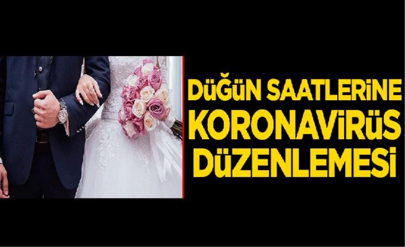 Düğün saatlerine koronavirüs düzenlemesi