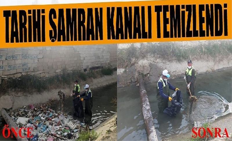 İpekyolu'nda tarihi Şamran Kanalı temizlendi