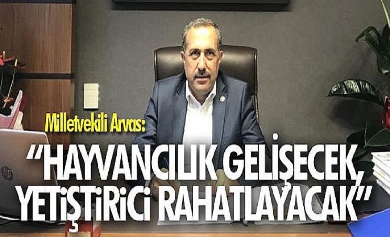 Milletvekili Arvas: “Hayvancılık gelişecek, yetiştirici rahatlayacak”