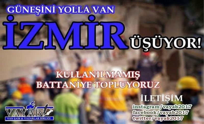 VAYAB’dan, İzmir’deki depremzedelere sıcak yardım…