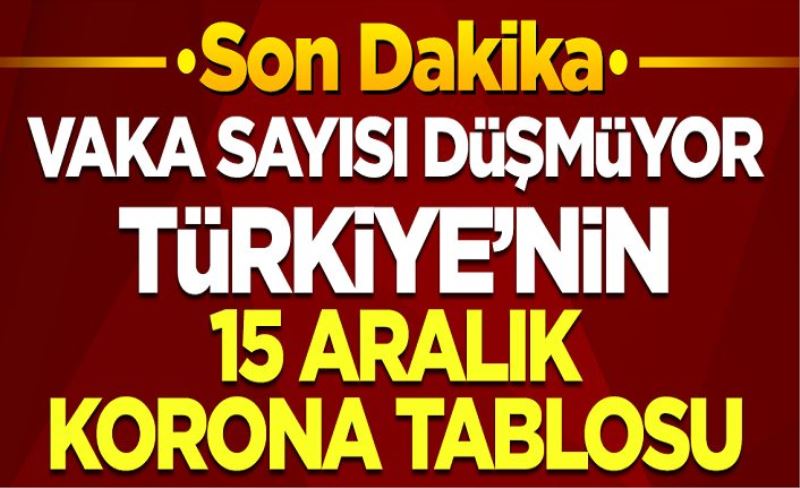 15 Aralık koronavirüs tablosu! Vaka, Hasta, ölü sayısı ve son durum açıklandı