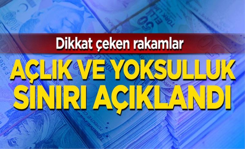 Açlık ve yoksulluk sınırı açıklandı! İşte rakamlar