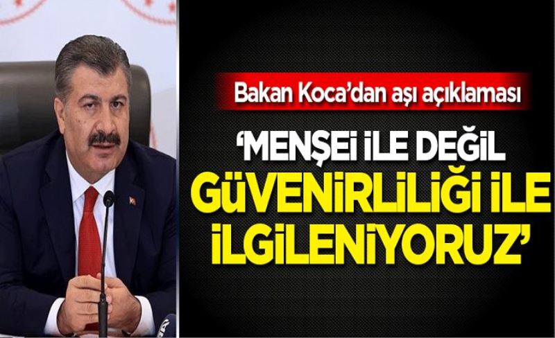 Bakan Koca'dan son dakika aşı açıklaması