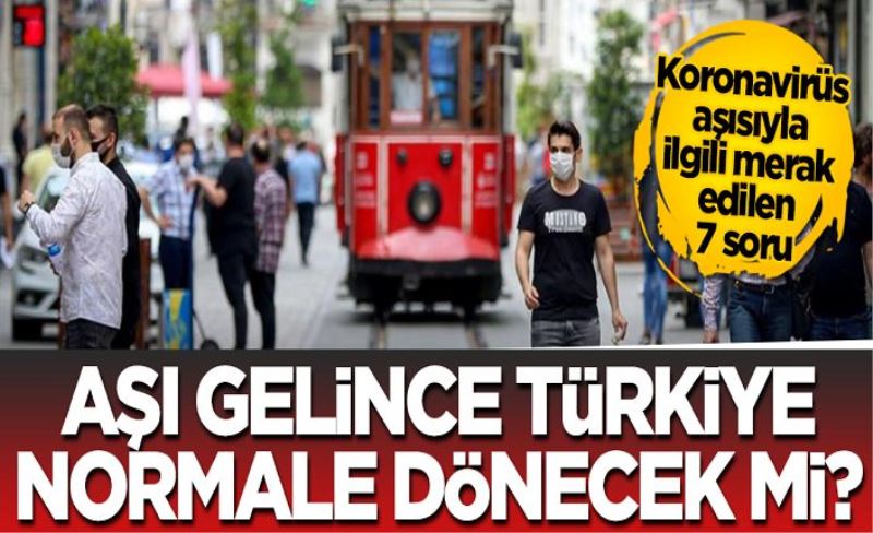 Koronavirüs aşısı gelince Türkiye normale dönecek mi?