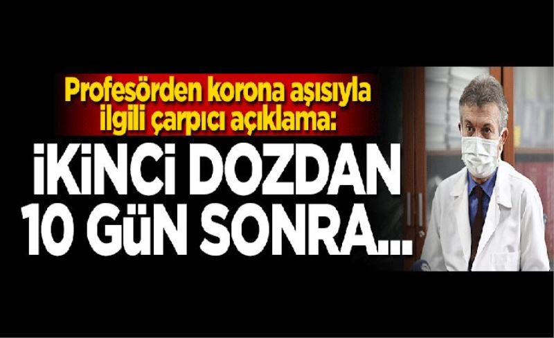 Profesörden korona aşısıyla ilgili çarpıcı açıklama: İkinci dozdan 10 gün sonra...