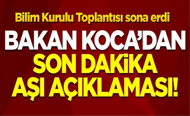 Sağlık Bakanı Koca: Aşı dağıtım ve uygulama sonuçları anlık ve canlı olarak paylaşılacak