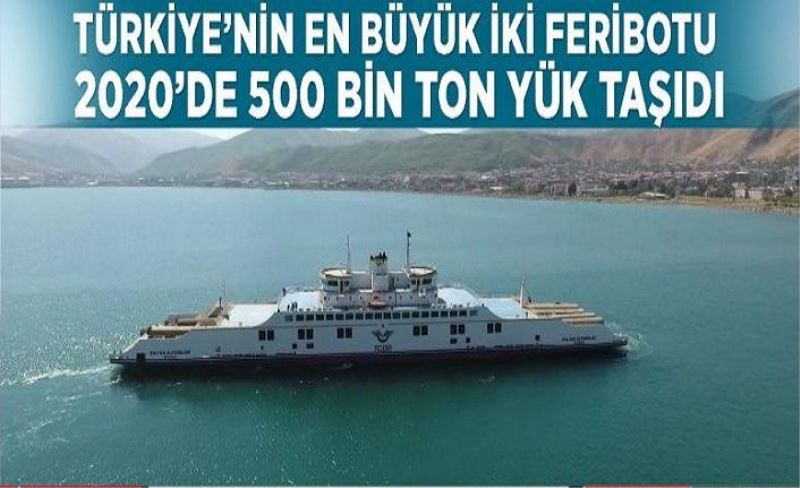 Türkiye’nin en büyük iki feribotu 2020’de 500 bin ton yük taşıdı