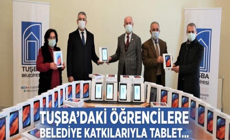 Tuşba’daki öğrencilere belediye katkılarıyla tablet…