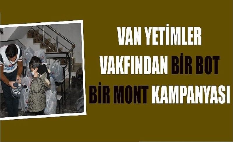 Yetimler Vakfı’ndan bot ve mont yardımı