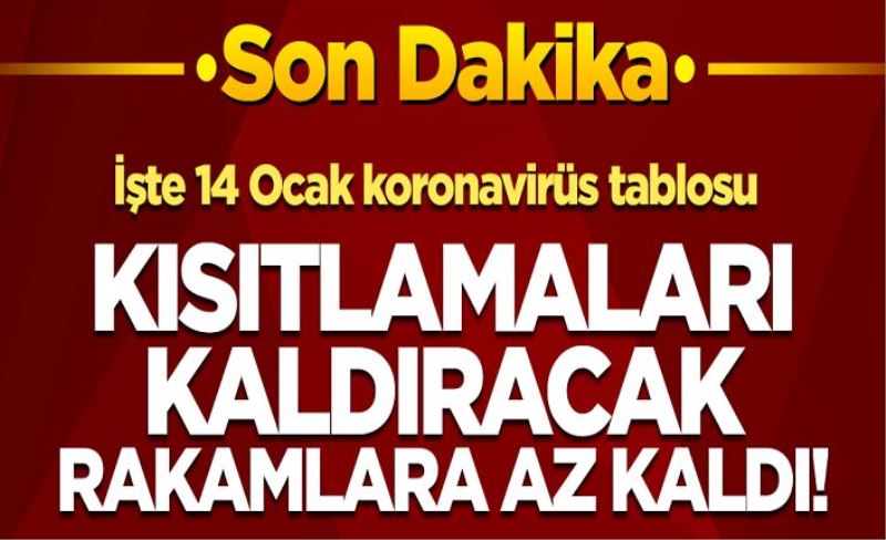 14 Ocak koronavirüs tablosu! Vaka, Hasta, ölü sayısı ve son durum açıklandı