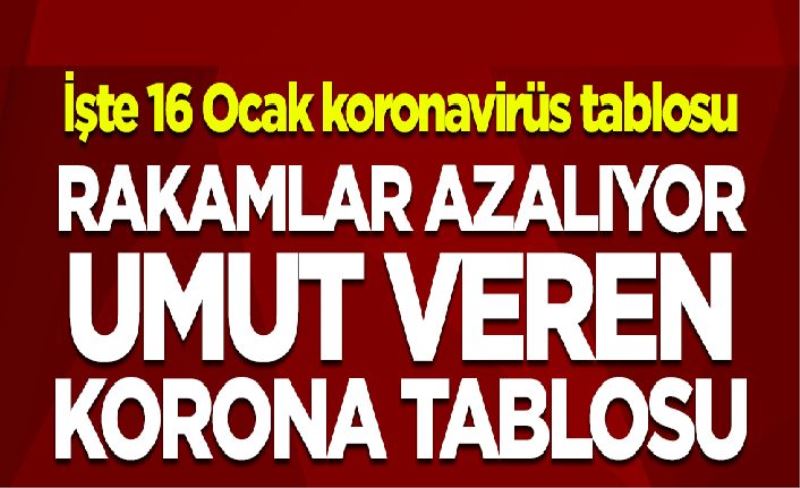 16 Ocak koronavirüs tablosu! Vaka, Hasta, ölü sayısı ve son durum açıklandı