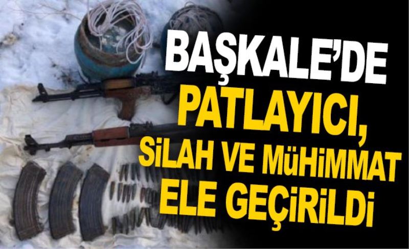 Başkale’de patlayıcı, silah ve mühimmat ele geçirildi