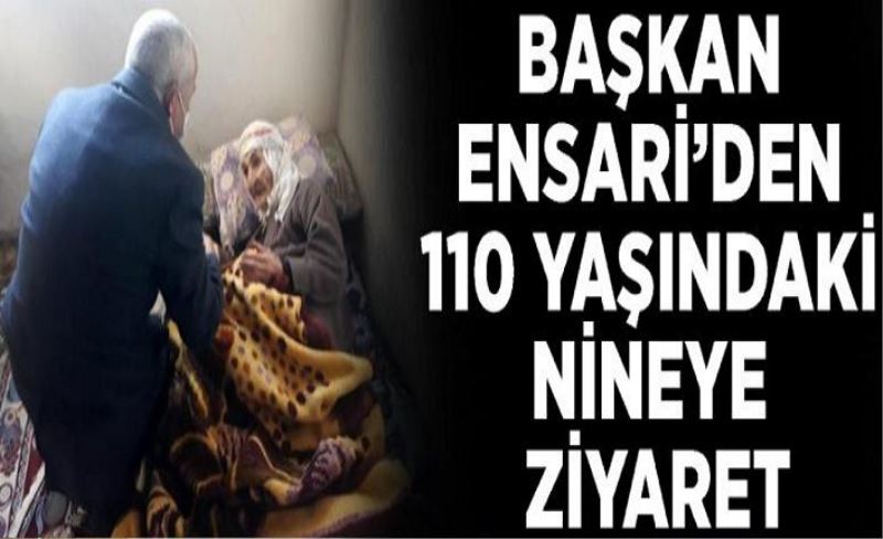 Başkan Ensari’den 110 yaşındaki nineye ziyaret