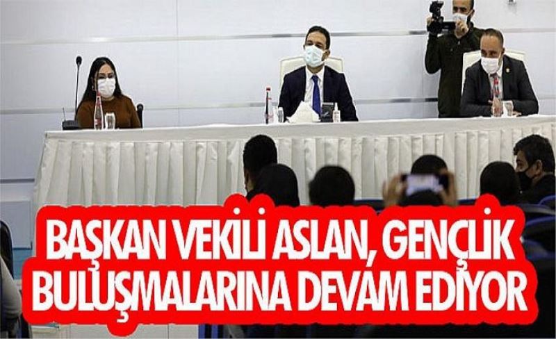 Başkan Vekili Aslan, gençlik buluşmalarına devam ediyor