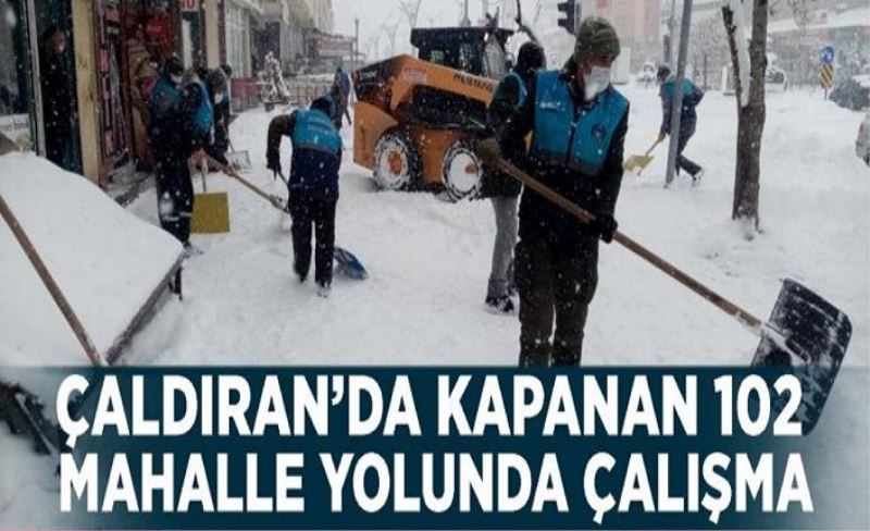 Çaldıran’da kapanan 102 mahalle yolunda çalışma