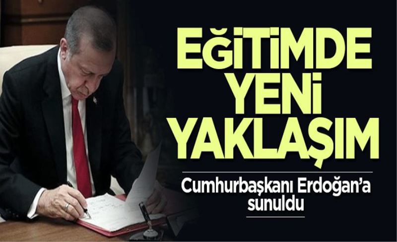 Eğitim Politika Belgesi Taslağı Cumhurbaşkanı Erdoğan’a sunuldu