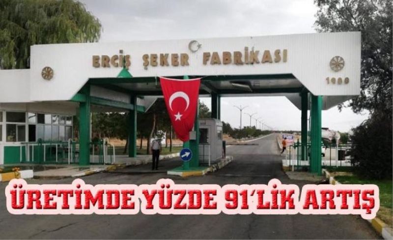 Erciş Şeker Fabrikası'nda üretim yüzde 91 arttı