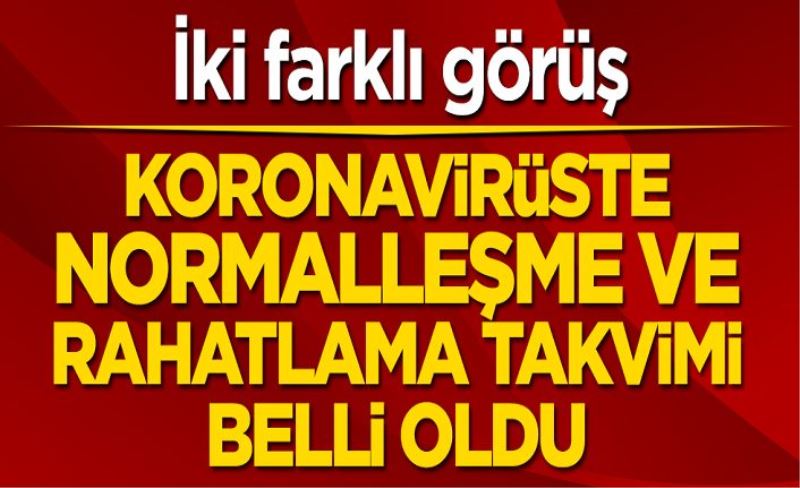 Koronavirüste normalleşme ve rahatlama takvimi belli oldu! İki farklı görüş