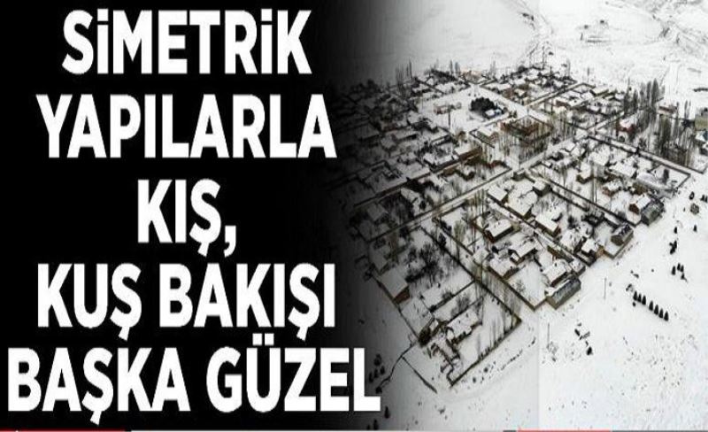 Simetrik yapılarla kış, kuş bakışı başka güzel